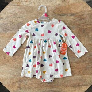 5/$20 NEW 2Pc 18M Girls Colorful Hearts Dress & Diaper Cover